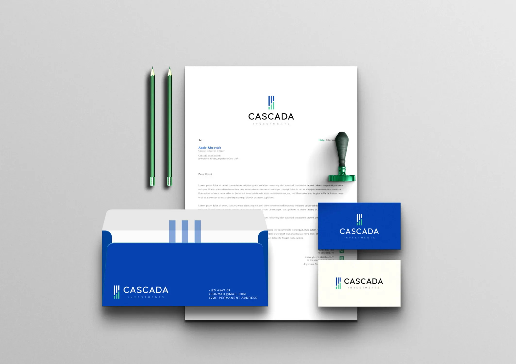 Cascada Investments brand identity 2