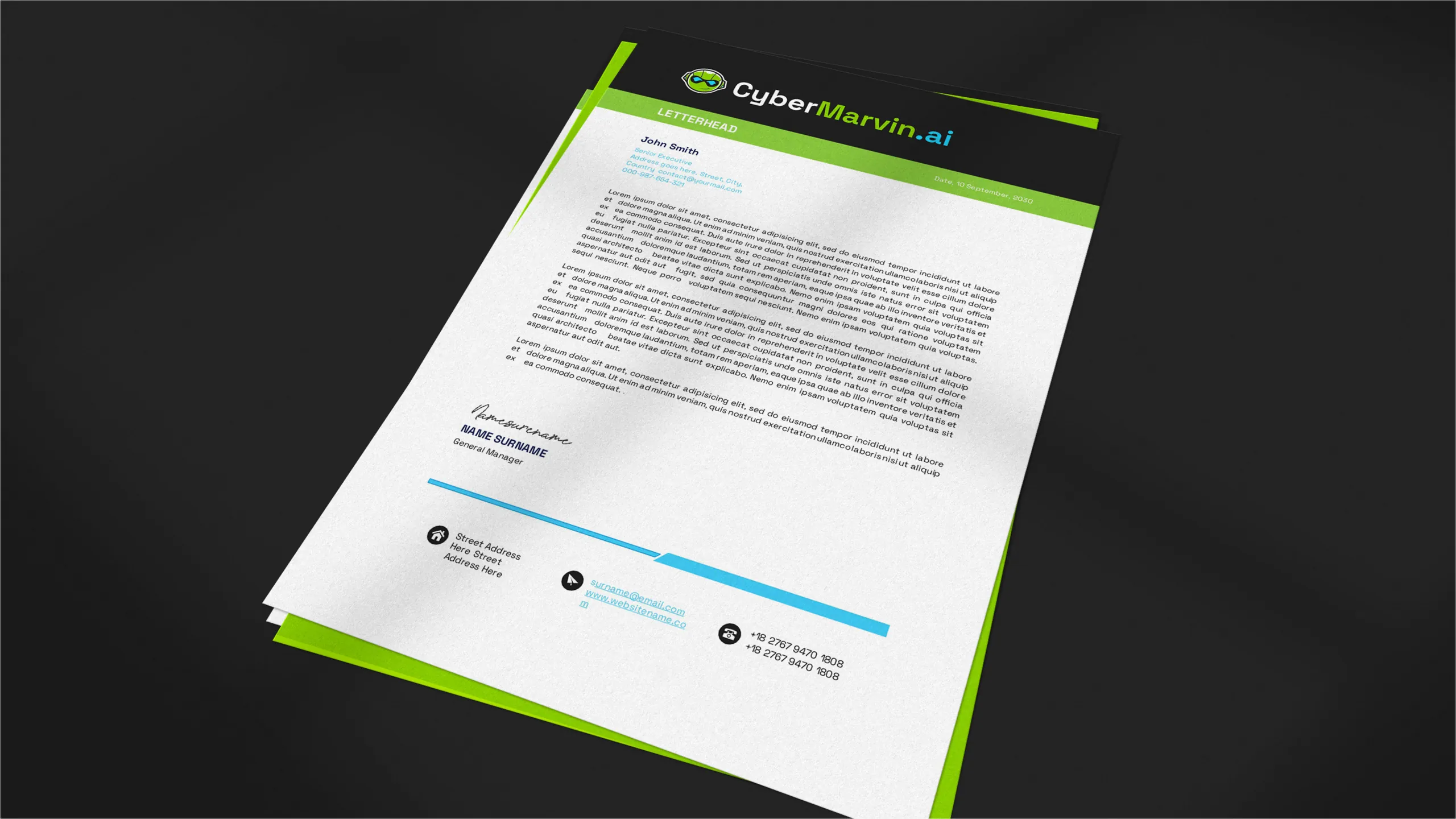 Cyber Marvin brand identity 7